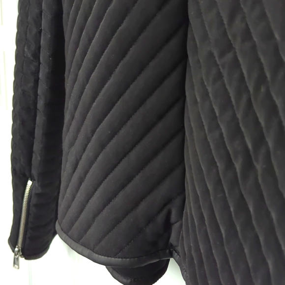 ZARA Black Silver Zipper Jacket US Size S - Picture 5 of 8